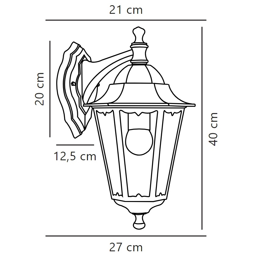 Nordlux - Venkovní nástěnná lampa CARDIFF 1xE27/60W/230V IP44