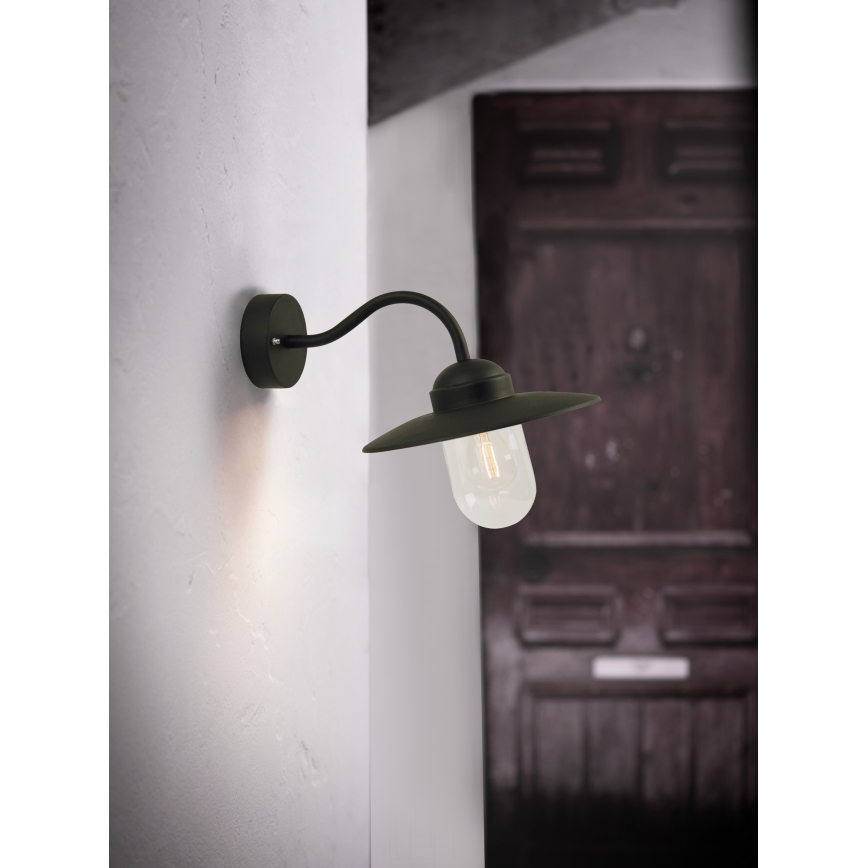 Nordlux - Venkovní nástěnná lampa LUXEMBOURG 1xE27/60W/230V IP54 černá