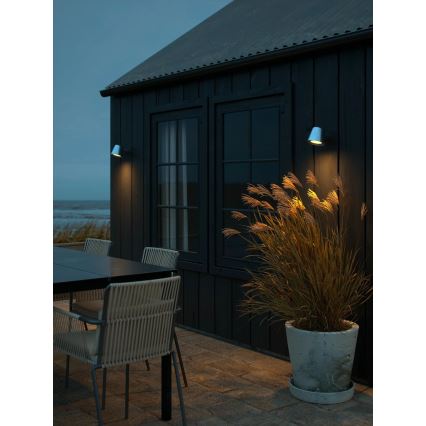 Nordlux - Venkovní nástěnné svítidlo ALERIA 1xGU10/35W/230V IP44 stříbrná
