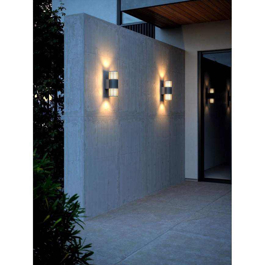 Nordlux - Venkovní nástěnné svítidlo ALUDRA 2xE27/15W/230V IP54 antracit