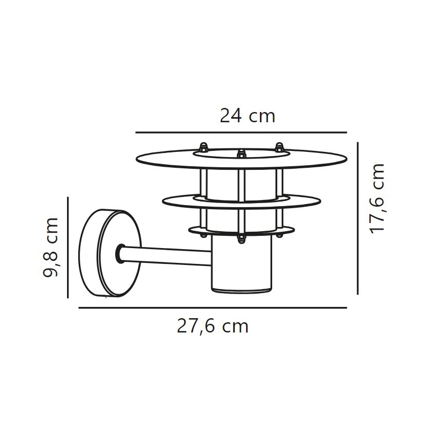 Nordlux - Venkovní nástěnné svítidlo BASTIA 1xE14/12W/230V IP54 černá