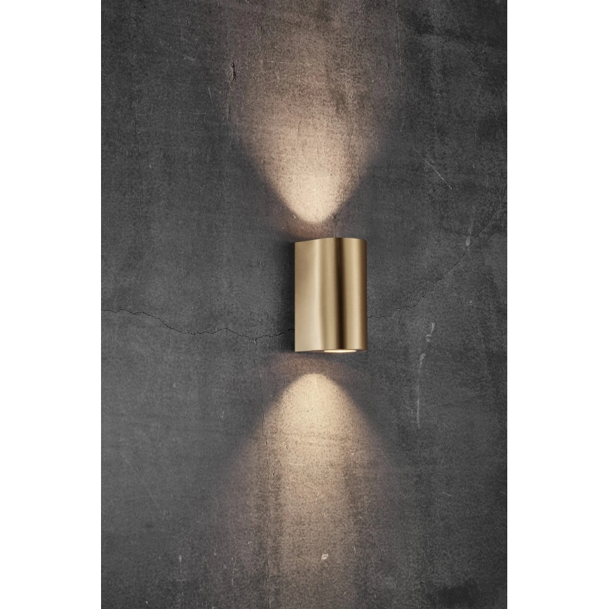 Nordlux - Venkovní nástěnné svítidlo CANTO 2xGU10/28W/230V IP44 mosaz