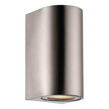 Nordlux - Venkovní nástěnné svítidlo CANTO 2xGU10/28W/230V IP44 nerez