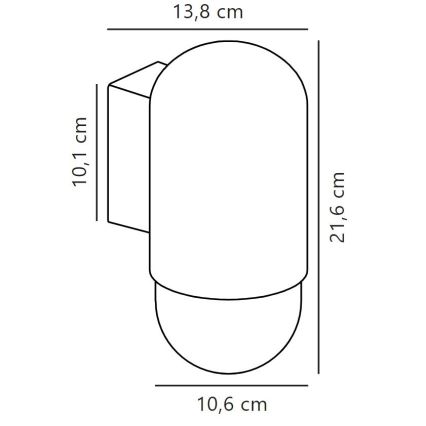 Nordlux - Venkovní nástěnné svítidlo HEKA 1xE27/60W/230V IP54 béžová