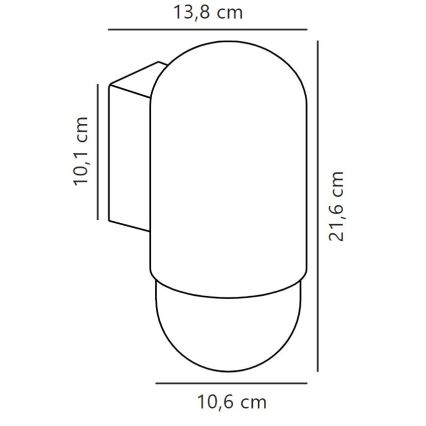 Nordlux - Venkovní nástěnné svítidlo HEKA 1xE27/60W/230V IP54 černá
