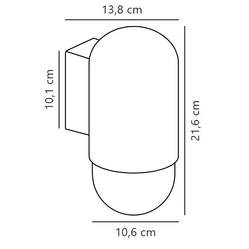 Nordlux - Venkovní nástěnné svítidlo HEKA 1xE27/60W/230V IP54 černá