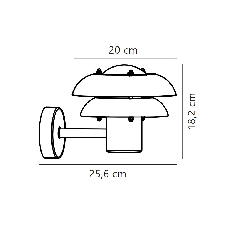 Nordlux - Venkovní nástěnné svítidlo KURNOS 1xE14/12W/230V IP54 černá