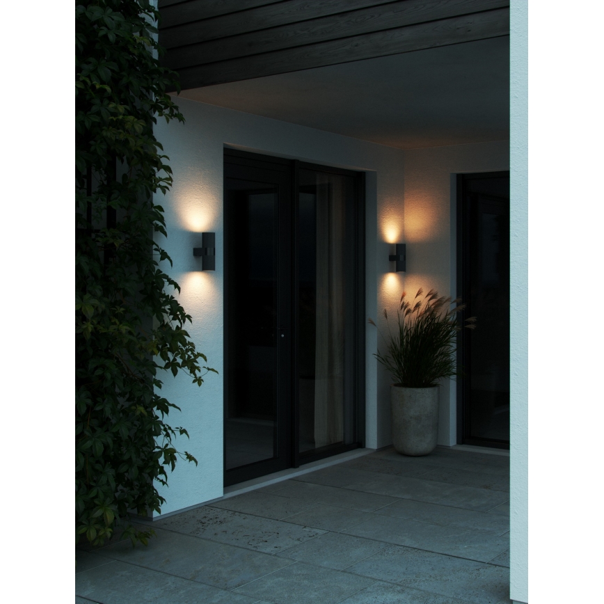 Nordlux - Venkovní nástěnné svítidlo KYKLOP 2xGU10/25W/230V IP54 černá