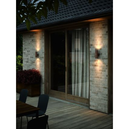Nordlux - Venkovní nástěnné svítidlo KYKLOP 2xGU10/25W/230V IP54 hnědá