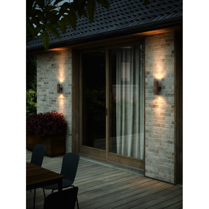 Nordlux - Venkovní nástěnné svítidlo KYKLOP 2xGU10/25W/230V IP54 hnědá