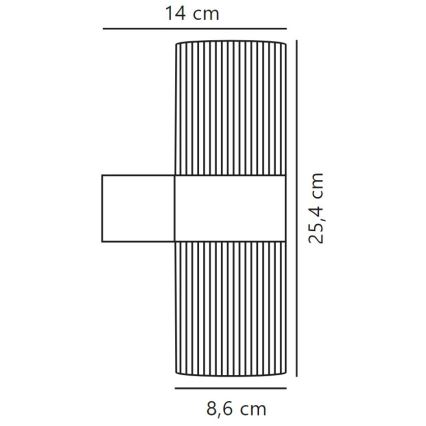 Nordlux - Venkovní nástěnné svítidlo KYKLOP 2xGU10/25W/230V IP54 hnědá