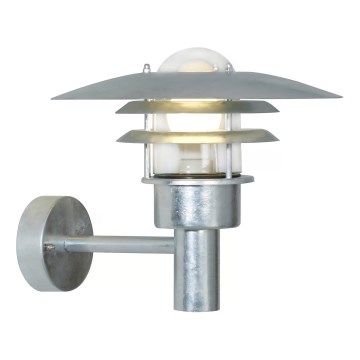 Nordlux - Venkovní nástěnné svítidlo LONSTRUP 1xE27/60W/230V IP44 stříbrná