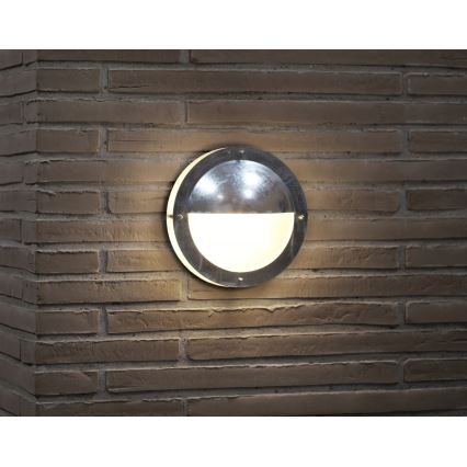 Nordlux - Venkovní nástěnné svítidlo MALTA 1xE27/60W/230V IP54 stříbrná