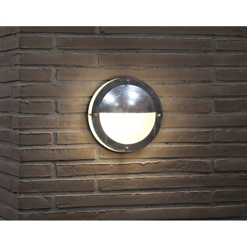 Nordlux - Venkovní nástěnné svítidlo MALTA 1xE27/60W/230V IP54 stříbrná