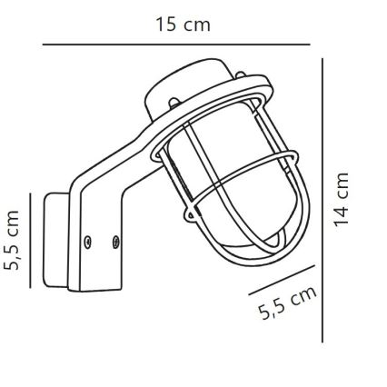 Nordlux - Venkovní nástěnné svítidlo MARINA 1xG9/40W/230V IP44 černá