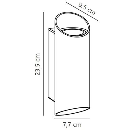 Nordlux - Venkovní nástěnné svítidlo NICO 2xGU10/25W/230V IP54 antracit