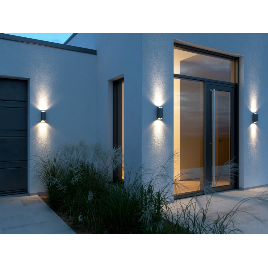 Nordlux - Venkovní nástěnné svítidlo NICO 2xGU10/25W/230V IP54 antracit