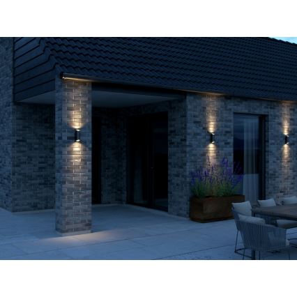 Nordlux - Venkovní nástěnné svítidlo NICO 2xGU10/25W/230V IP54 černá