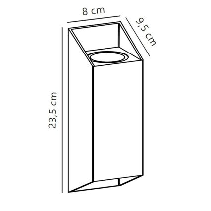 Nordlux - Venkovní nástěnné svítidlo NICO 2xGU10/35W/230V IP54 hnědá