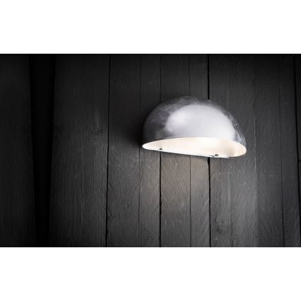 Nordlux - Venkovní nástěnné svítidlo SCORPIUS 1xE14/40W/230V IP33 stříbrná