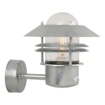 Nordlux - Venkovní nástěnné svítidlo se senzorem BLOKHUS 1xE27/60W/230V IP54
