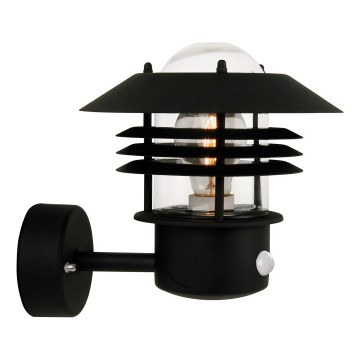 Nordlux - Venkovní nástěnné svítidlo se senzorem VEJERS 1xE27/60W/230V IP54 stříbrná