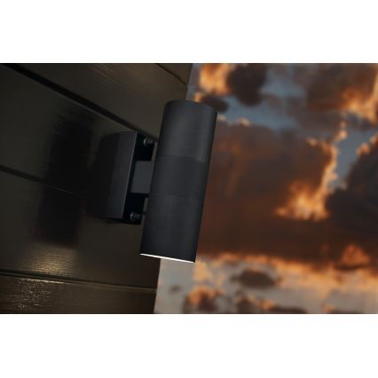 Nordlux - Venkovní nástěnné svítidlo TIN 2xGU10/35W/230V IP54 černá