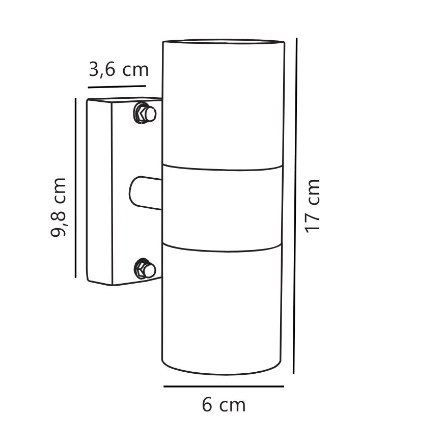 Nordlux - Venkovní nástěnné svítidlo TIN 2xGU10/35W/230V IP54 černá