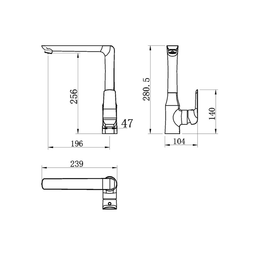 Novaservis - Dřezová baterie NOBLESS TINA lesklý chrom