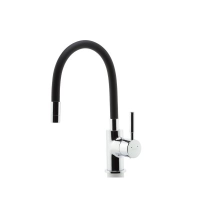 Novaservis - Dřezová baterie s flexibilním ramínkem lesklý chrom/matná černá