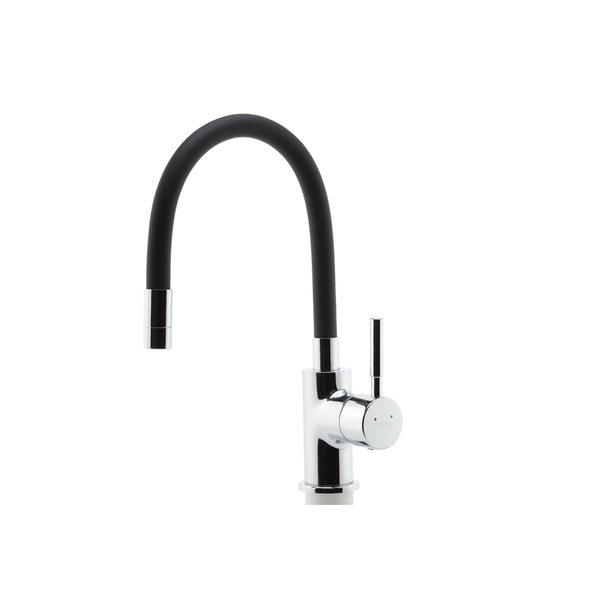 Novaservis - Dřezová baterie s flexibilním ramínkem lesklý chrom/matná černá