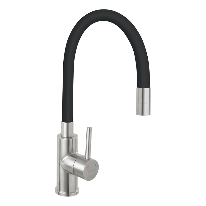 Novaservis - Dřezová baterie s flexibilním ramínkem nerez/matná černá