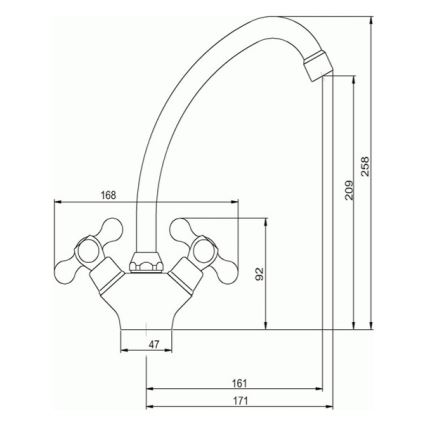 Novaservis - Dřezová baterie TITANIA RETRO lesklý chrom