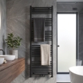 Novaservis - Koupelnový žebříkový radiátor 836W/230V 160x60 cm černá rovný