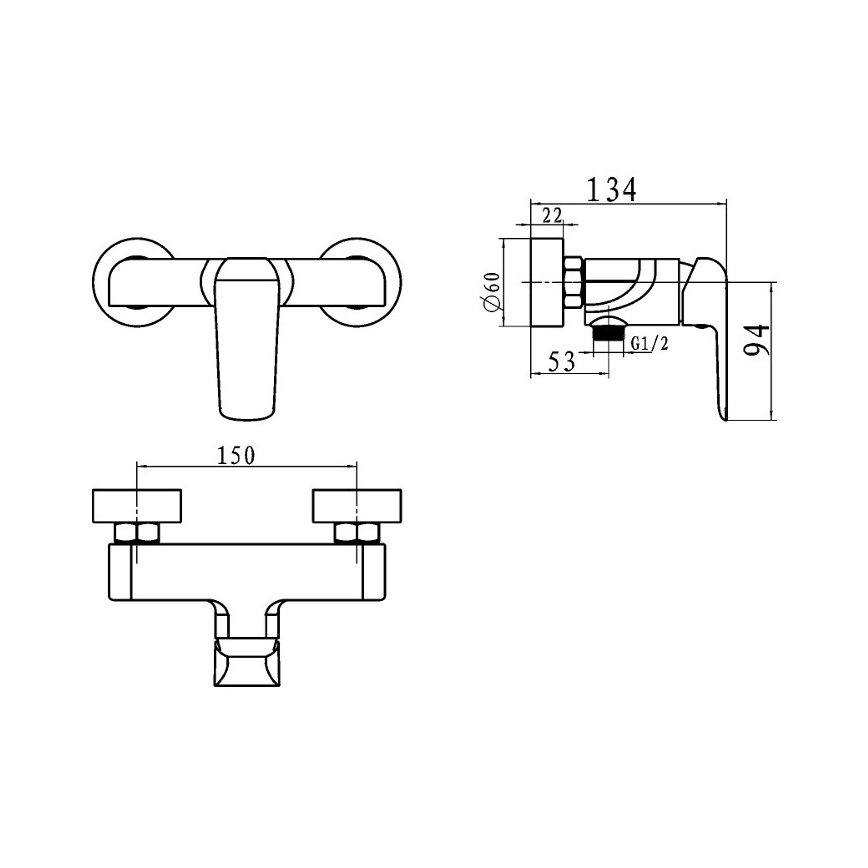Novaservis - Sprchová baterie NOBLESS TINA lesklý chrom