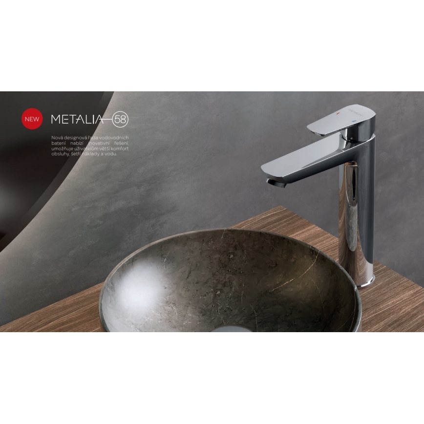 Novaservis - Umyvadlová baterie METALIA ECO 25,7 cm lesklý chrom