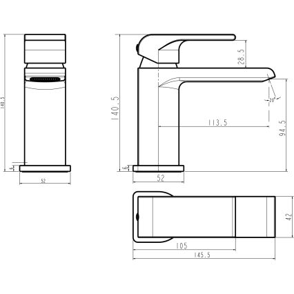 Novaservis - Umyvadlová baterie NOBLESS SHARP lesklý chrom
