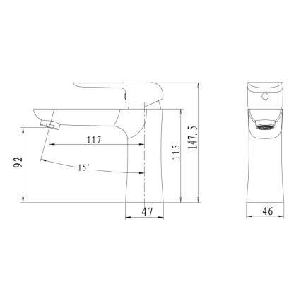 Novaservis - Umyvadlová baterie NOBLESS TINA bílá