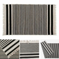 Oboustranný koberec KILIM GOLD 60x120 cm černá/bílá