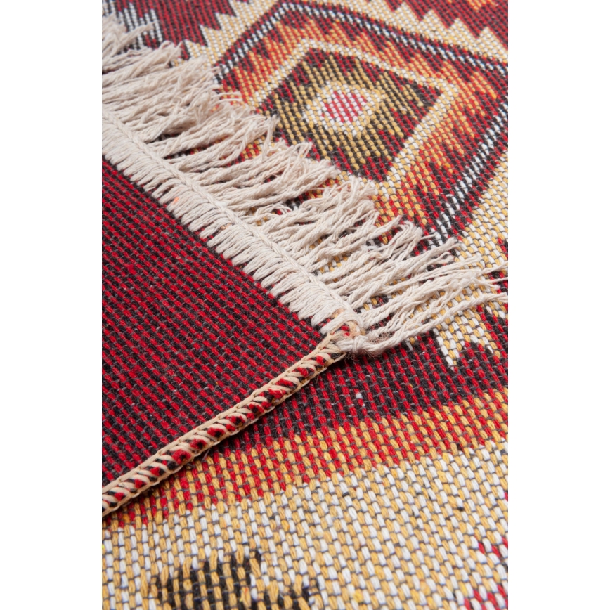 Oboustranný orientální koberec KILIM 80x150 cm červená/béžová