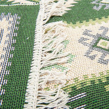 Oboustranný orientální koberec KILIM 80x150 cm zelená/béžová