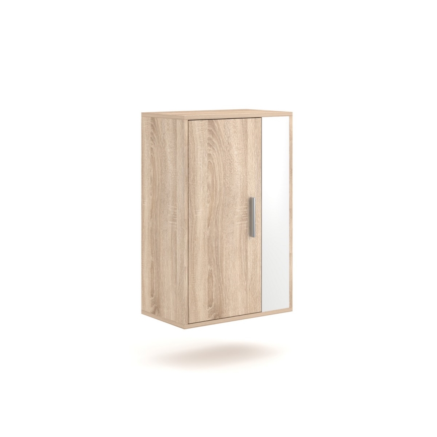 Obývací stěna BRICK 204x150x36 cm dub sonoma/bílá