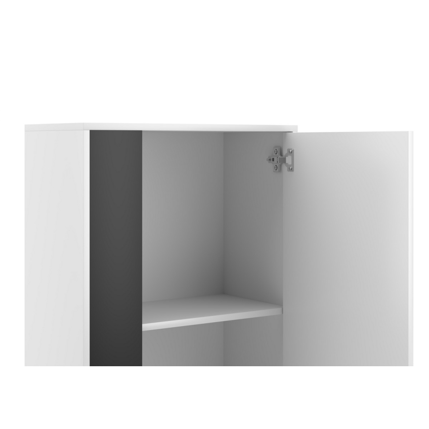 Obývací stěna BRICK bílá/černá