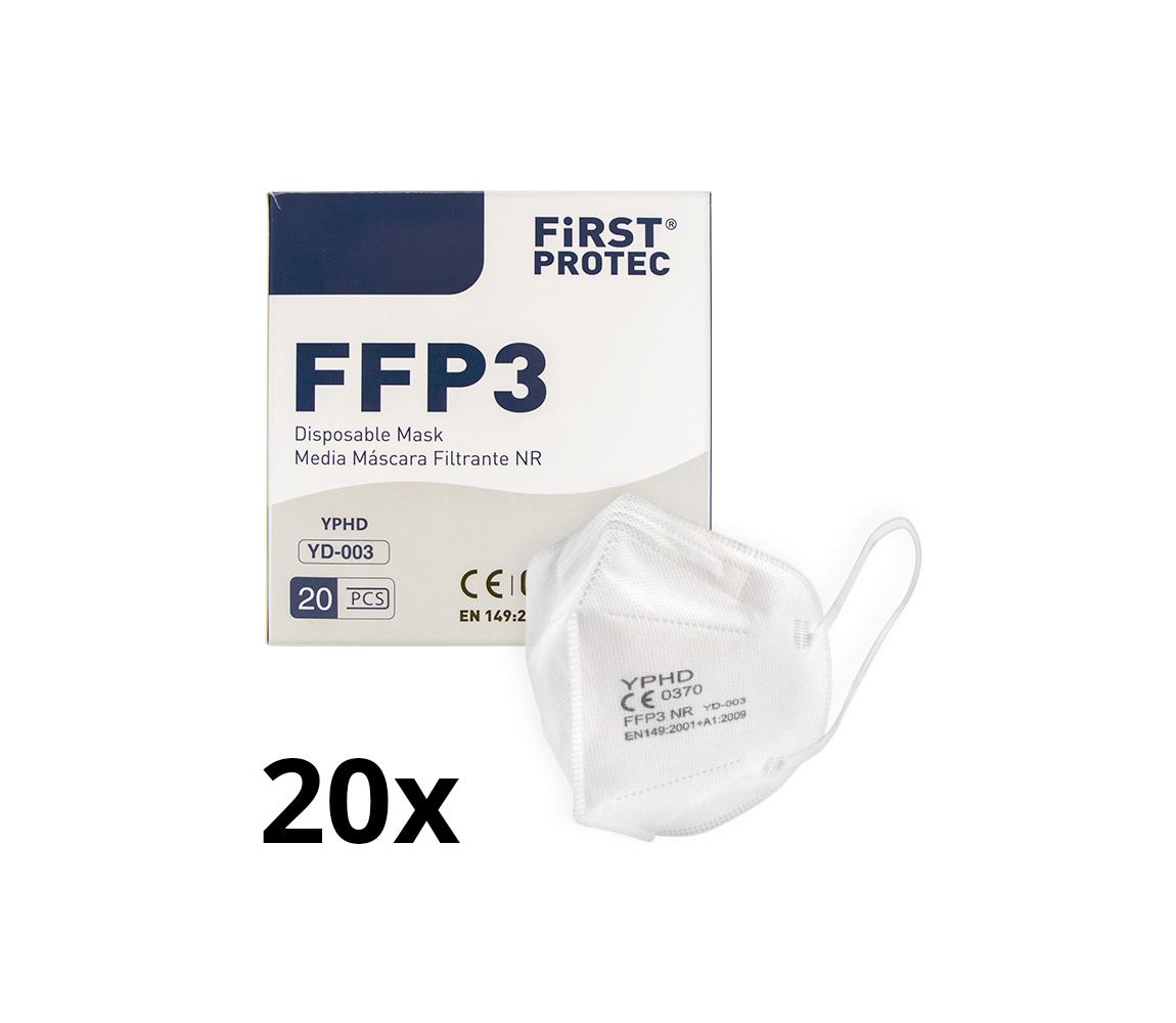 IMobily Ochranná pomůcka - respirátor FFP3 NR CE 0370 20ks P9977-20ks