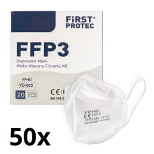 Ochranná pomůcka - respirátor FFP3 NR CE 0370 50ks