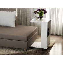 Odkládací stolek AFITAB 73x42 cm bílá