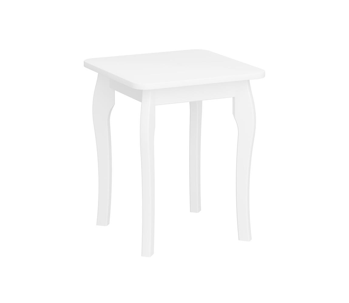 Konsimo Sp. z o.o. Sp. k. Odkládací stolek BAROQUE 45,6x39 cm bílá KO0135
