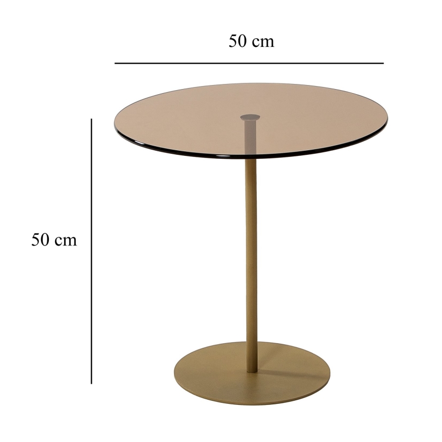 Odkládací stolek CHILL 50 cm zlatá/bronzová