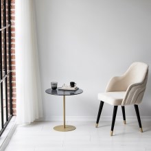 Odkládací stolek CHILL 50x50 cm zlatá/černá