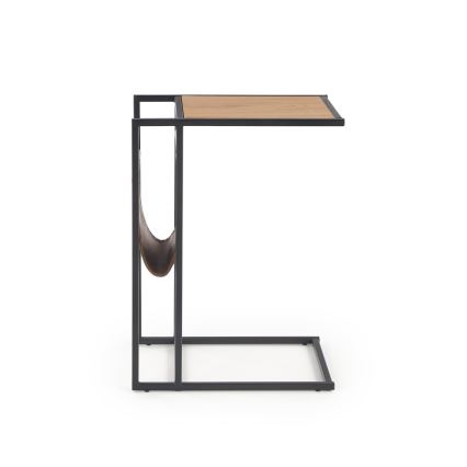 Odkládací stolek COMPACT 47x33 cm černá/hnědá